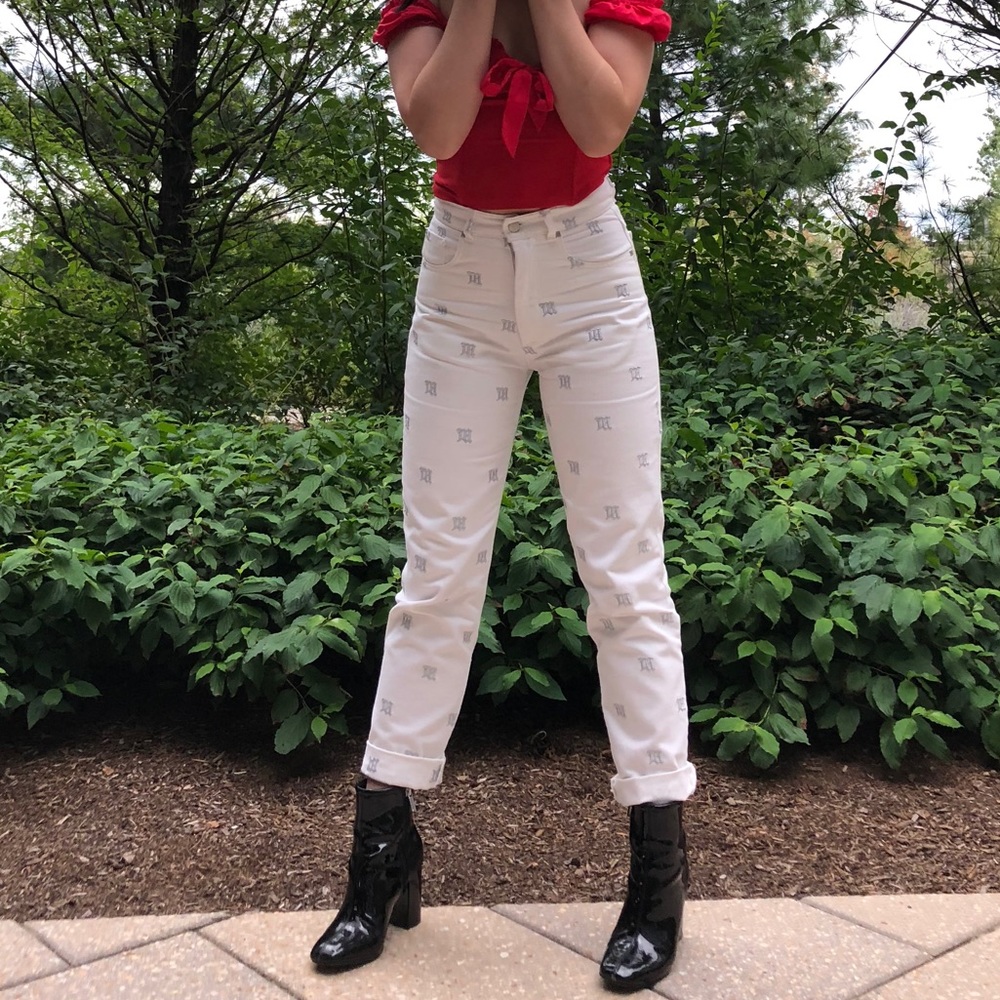MISBHV White Monogram Denim Jeans